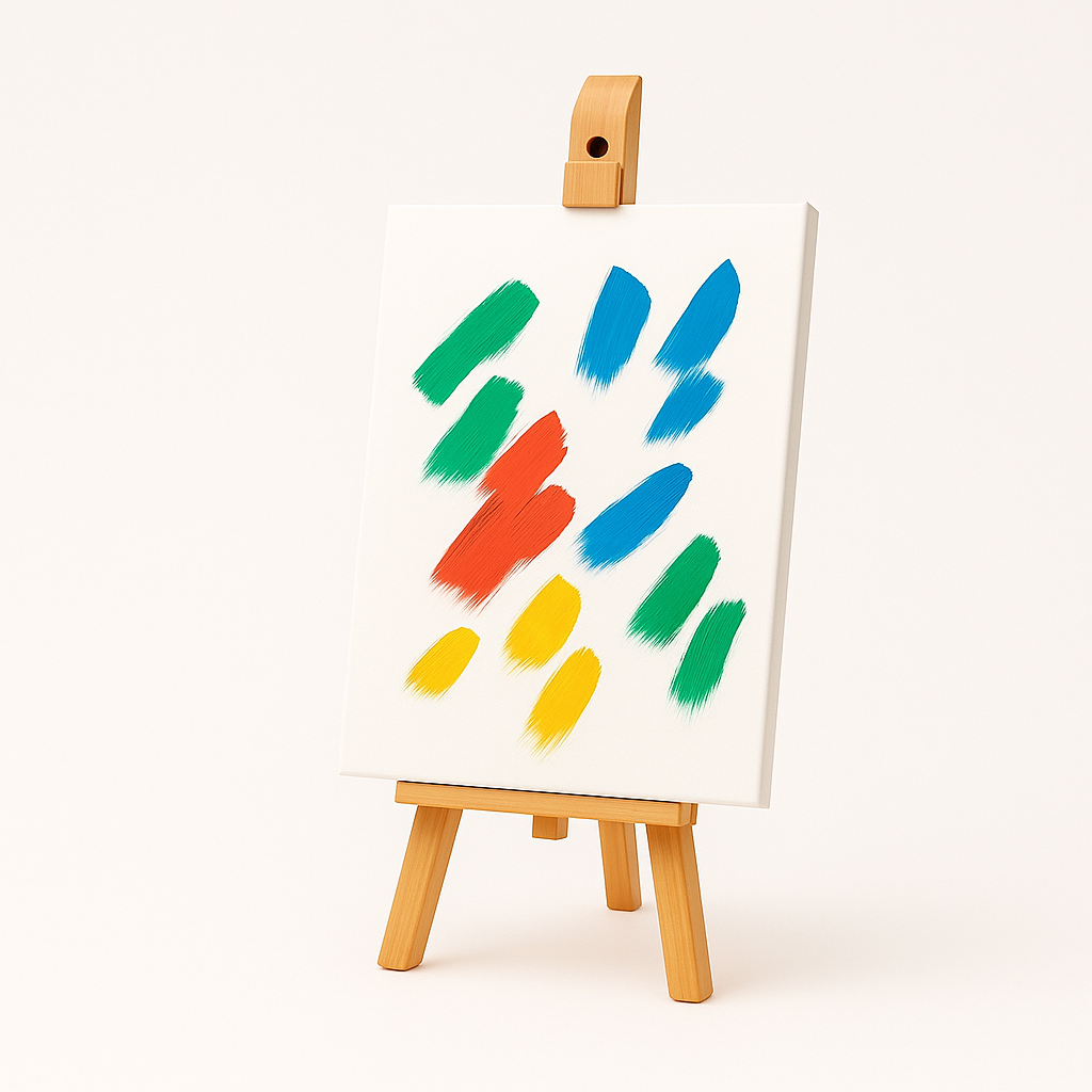 Blank Canvas on Wooden Stand – 100% CottonBlank Canvas on Wooden Stand – 100% Cotton