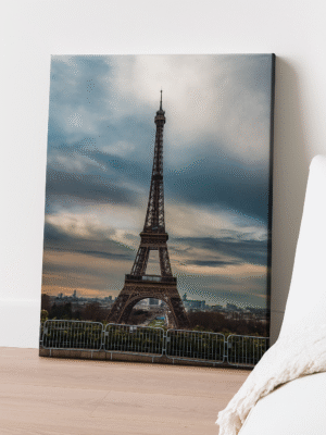 Eiffel Tower Canvas Wall Art – Paris Cityscape Print