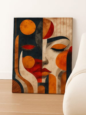 Abstract Woman Portrait – Handmade Canvas