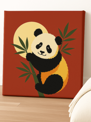 Playful Panda – Handmade Canvas
