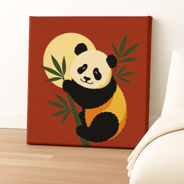 Playful Panda – Handmade Canvas
