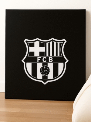 FC Barcelona Logo – Handmade Canvas