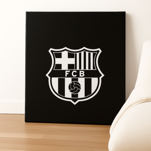 FC Barcelona Logo – Handmade Canvas