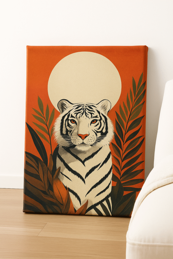 Majestic White Tiger – Handmade Canvas