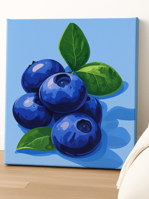 Fresh Blueberries – Handmade Canvas