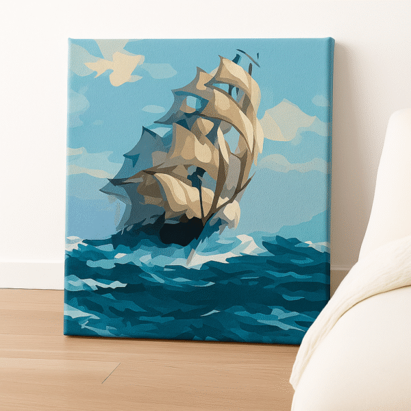 Sailing Ship – Handmade Canvas Print