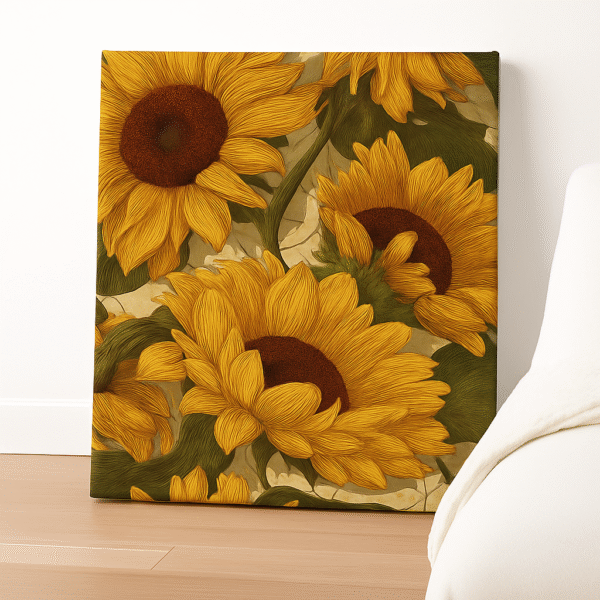 Golden Sunflowers – Handmade Canvas
