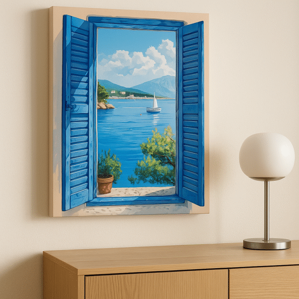 Mediterranean View – Handmade Canvas