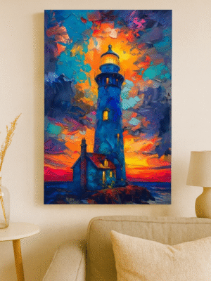 Lighthouse of Colors – Handmade Canvas