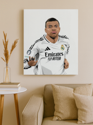 Kylian Mbappé – Handmade Canvas