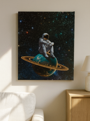 Cosmic Astronaut – Handmade Canvas