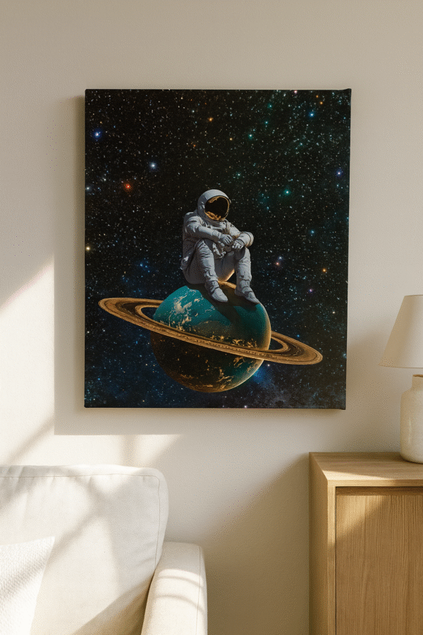 Cosmic Astronaut – Handmade Canvas