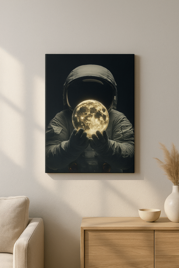 ChatGPTImageSep28_2025_11_31_10AM.png Astronaut with the Moon – Handmade Canvas