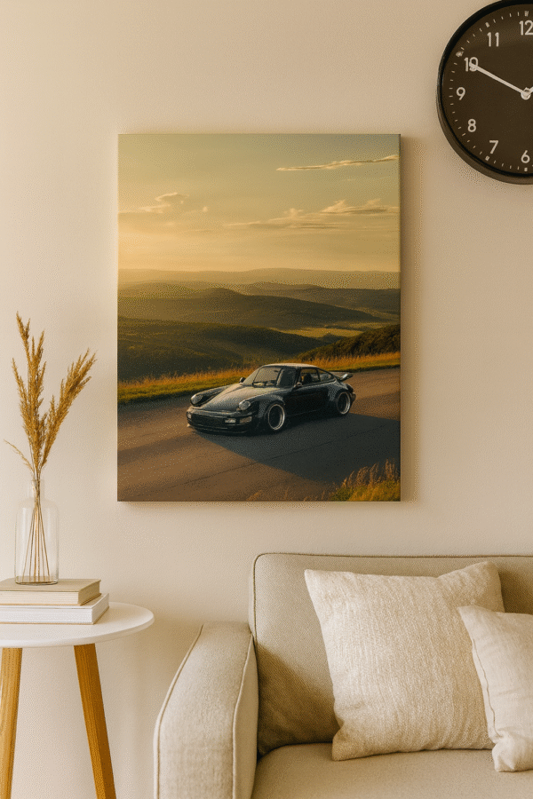 ChatGPTImageSep29_2025_05_35_06AM.png Porsche 911 Sunset Drive – Handmade Canvas