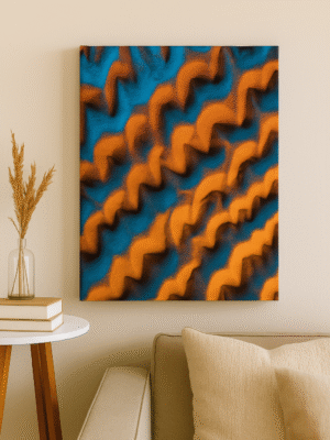 Golden Dunes Flow – Handmade Canvas