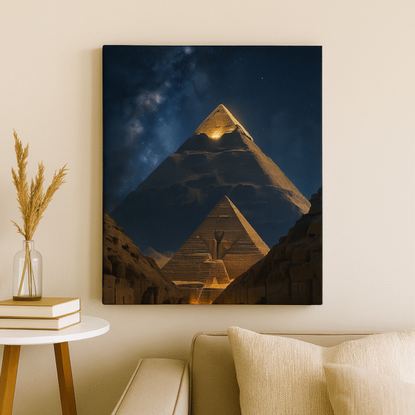 Pyramids Under the Stars – Handmade Canvas