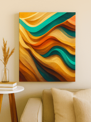 Flowing Earth – Handmade Canvas