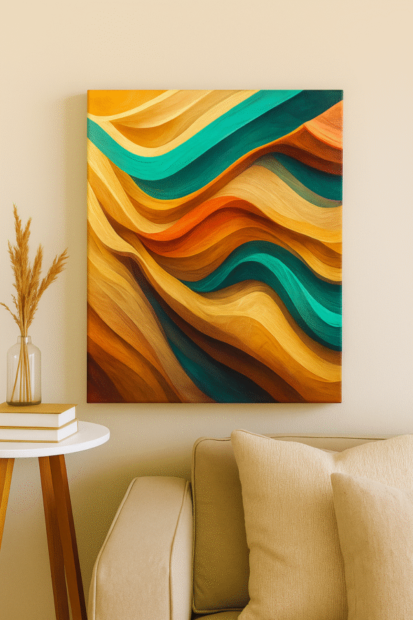Flowing Earth – Handmade Canvas