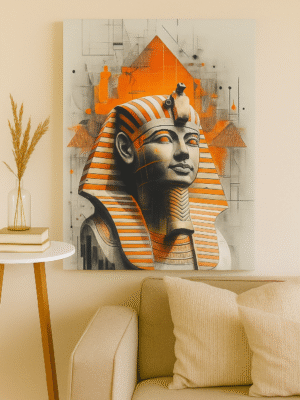 Pharaoh Geometry – Handmade Canvas