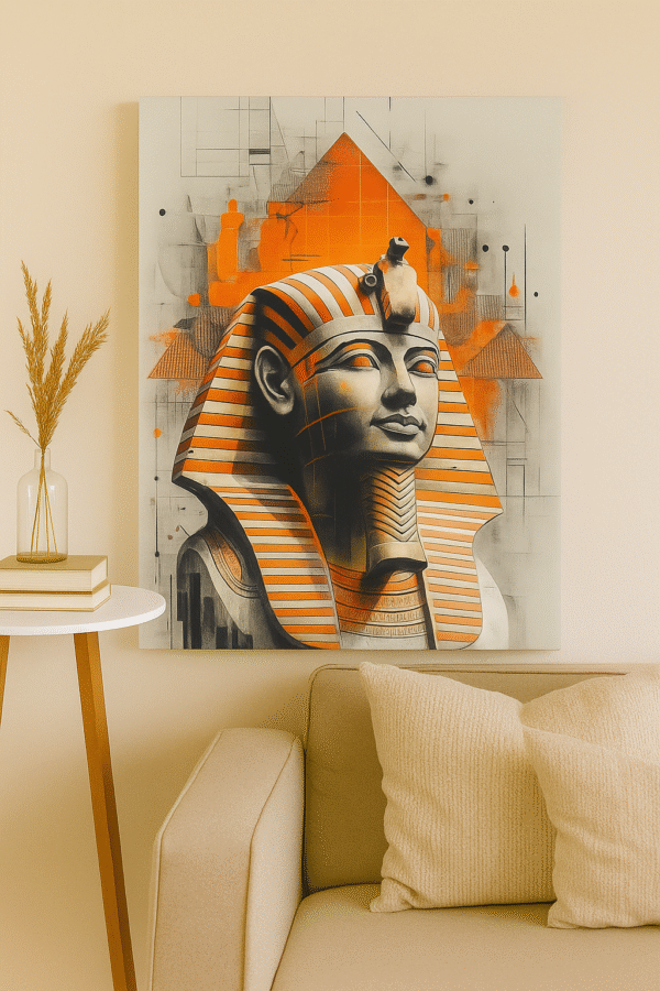 Pharaoh Geometry – Handmade Canvas
