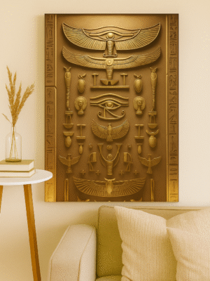 Golden Symbols of Egypt – Handmade Canvas