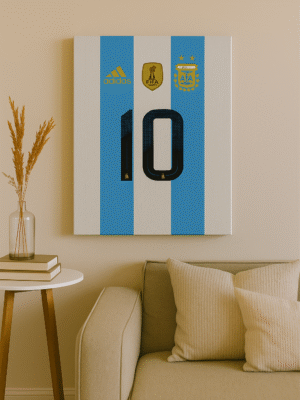 Lionel Messi – Argentina No.10 Legacy – Handmade Canvas