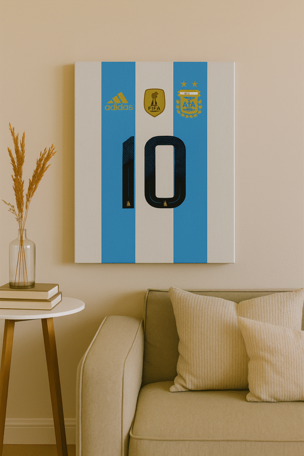 Lionel Messi – Argentina No.10 Legacy – Handmade Canvas