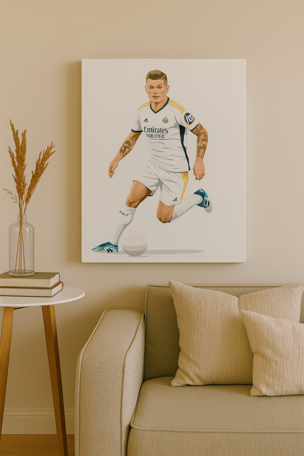 Toni Kroos – In Action – Handmade Canvas