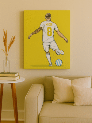 Toni Kroos – Yellow Motion Art – Handmade Canvas