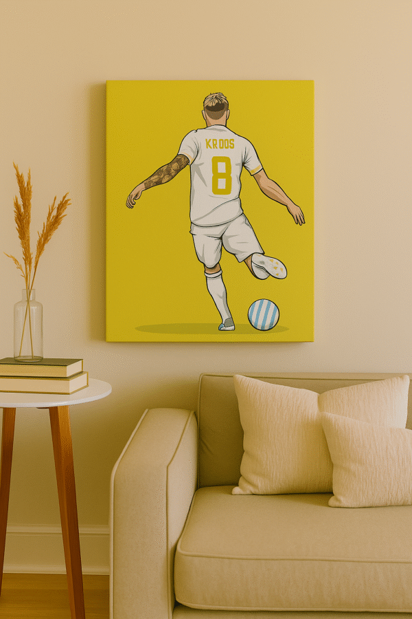 Toni Kroos – Yellow Motion Art – Handmade Canvas