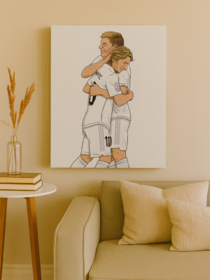 Kroos & Modrić – Brotherhood in Football – Handmade Canvas