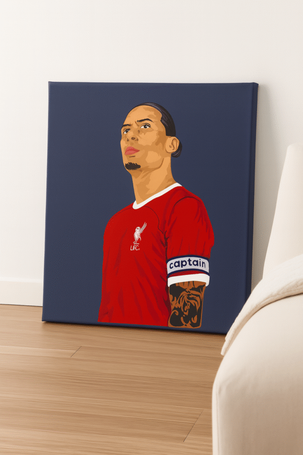 Virgil van Dijk Captain’s Pride – Handmade Canvas