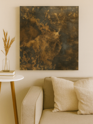Golden Depth – Handmade Canvas