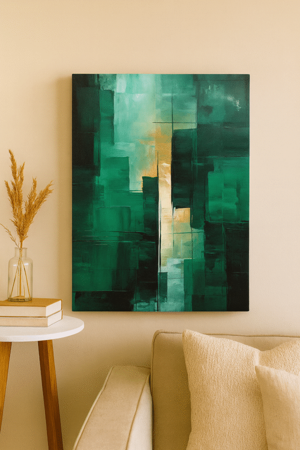 Emerald Depths – Handmade Canvas