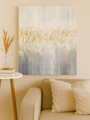 Golden Bloom – Handmade Canvas