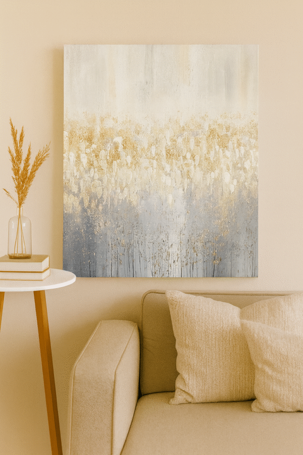 Golden Bloom – Handmade Canvas