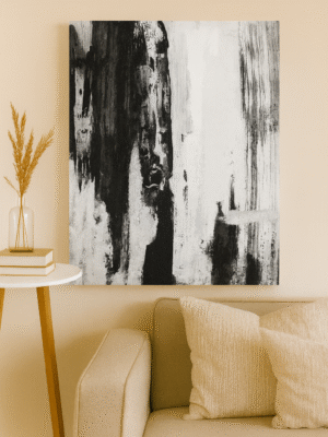 Monochrome Essence – Handmade Canvas